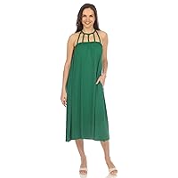 Women's Braided Strap Midi Dress