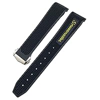 18mm 19mm 21mm 22mm Rubber Silicone Watchband 20mm For Omega Moonwatch Speedmaster Seamaster 300 Planet Ocean AT150 Soft Watch Strap