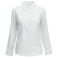 Kids Girls Plain Long Sleeve Shirts Collared School Uniform Twin Pack Shirt Top White