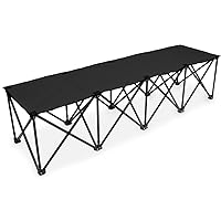 6-Foot Portable Folding 4 Seat Bench with Carry Bag – Great Team Bench for Soccer & Football Sidelines, Tailgating, Camping & Events