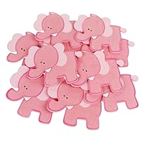 Wooden Elephant Animal Cutouts, Pink, 4-inch, 10-Pack