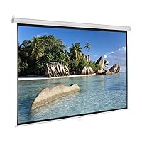 Manual Pull Down Projector Screen 60/72 /84/100 Inch 4:3 Widescreen Retractable Auto-Locking Portable Projection Screen (Size : 60 inch)