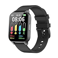 Smart Watch 2023 2023 Latest 1.7 inch HD Large Screen Wristwatch, Pedometer, Smart Watch, 7 Day Battery Lasting, Incoming Call Notification, Phone Search, DIY Dial, IP68 Waterproof, Alarm, Timer, Stopwatch, Weather Forecast, Sleep Monitor, 24 Exercise Modes, iPhone/Android Compatible, Technical Compliance Certification Certified, Japanese Instruction Manual (English Language Not Guaranteed)