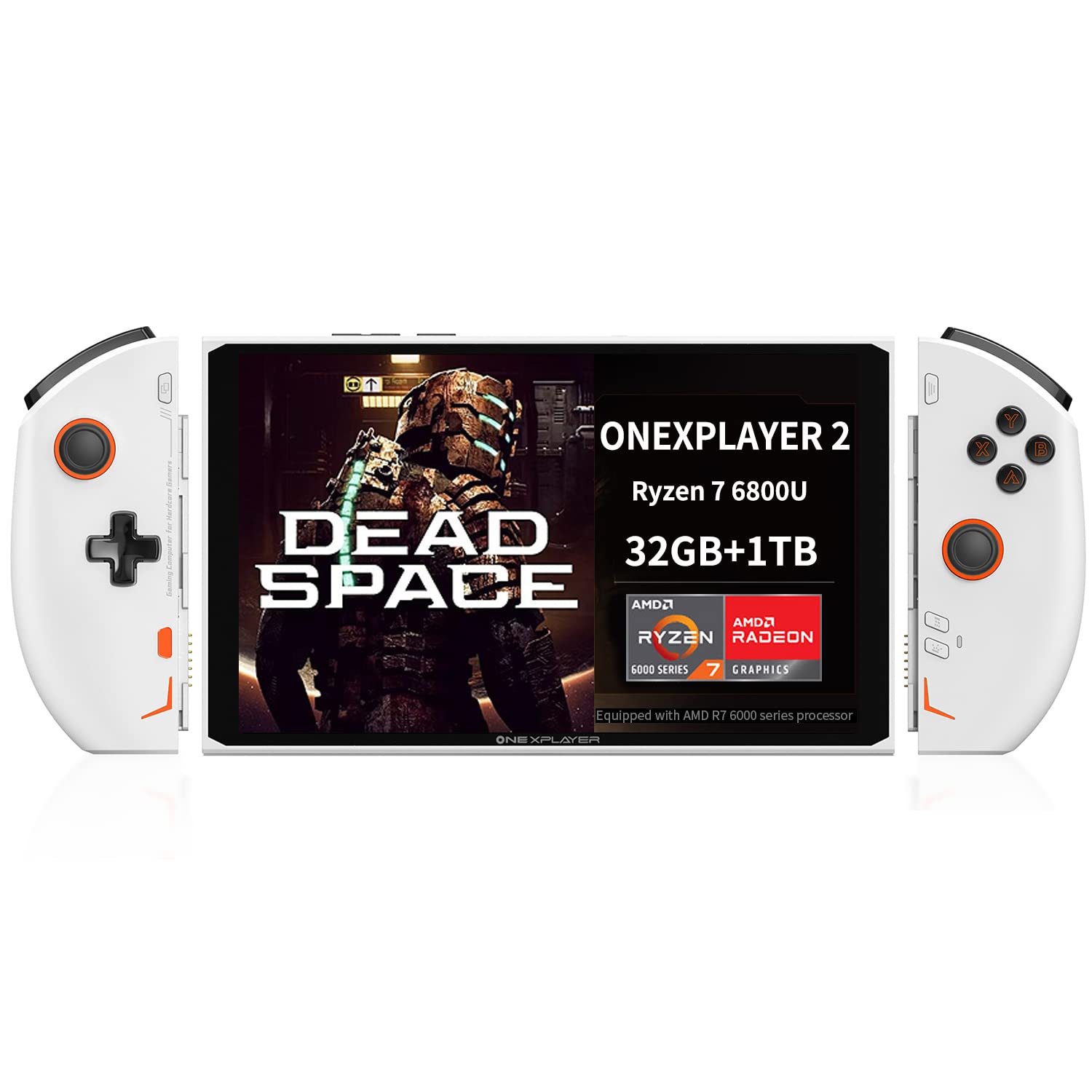 XAMMUE OneXPlayer 2 [AMD Ryzen 7 6800U] 8.4 Inches 5 in 1 Handheld PC Video Game Console One X Player 2 Portable Win 11 Home OS Laptop 2560x1600 Mini Pocket Tablet PC (White, AMD R7 6800U-32GB+1TB)