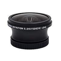 Extreme-Fish-Eye Lens (0.21x) for Panasonic Lumix G X Vario PZ 14-42mm f/3.5-5.6 O.I.S. + New West Micro Fiber Cloth