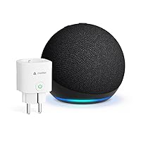 Echo Dot (5. Generation, 2022) | Anthrazit + Meross Matter Smart Steckdosen, Funktionert mit Alexa - Smart Home-Einsteigerpaket