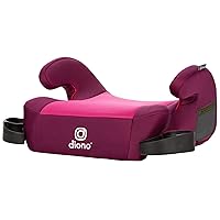 Diono Solana 2 No Latch, XL Lightweight Backless Belt-Positioning Booster Car Seat, 8 Years 1 Booster Seat, Pink