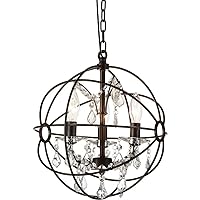 CWI Lighting Campechia 3 Light Up Mini Chandelier with Brown Finish Fom