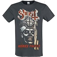 Amplified Unisex Adult Here´s Papa Ghost T-Shirt