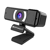 Spracht CC-USB-1080P HD Webcam | Full HD 1080p/30fps Video Calling | Webcam for PC, Mac Computers with Privacy Cover and Adjustable Stand | Plug & Play USB Web cam for Calls, Conference, Zoom, Skype