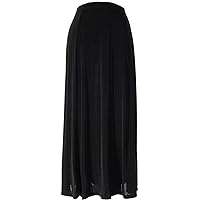 Jostar Women's Button Long Skirt - Plus Size Elastic Waist Non Iron Flowy Flared Dress