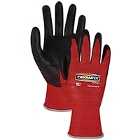 MAGID Dry Grip Level A2 Cut Resistant Work Gloves, 12 PR, Polyurethane Coated, Size 7/S, 15-Gauge Hyperon Shell, Reusable, Red, (CT500)