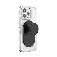 PopSockets Phone Grip Compatible with MagSafe®, Phone Holder, Wireless Charging Compatible, Pill-Shaped Grip - Black