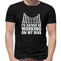 I'd Rather Be Working On My Bike - Mens Premium Cotton T-Shirt