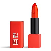 3INA MAKEUP - Vegan - Cruelty Free - The Lipstick 243 - Shiny Orange Lipstick - 5h Lasting Lipstick - Highly Pigmented - Shinny - Vanilla Scented - Lipstick with Magnetic Cap