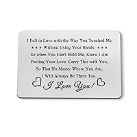 Couple Gifts for Boyfriend Girlfriend Anniversary Wallet Card Long Distance Relationship Gifts Husband Gift from Wife Valentines Day Christmas Birthday Gifts Deployment Gifts Metal Wallet Card