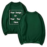 Women's Custom Shirt for Men, Design Your Own Shirts, Personalized T- Kids Front Black Sweatshirt, 100-160