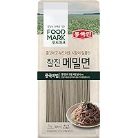 Food Mark Premium Korean Noodles, Korean Pantry Staple, Perfect for Soups and Stews (Buckwheat, 1kg)