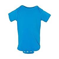 Baby Infant Fine Jersey Flatlock Bodysuit Onesie (5 Pack), Cobalt, 24MOS