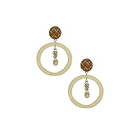Ettika Women's Pineapple Hoop Earrings in Gold, One Size