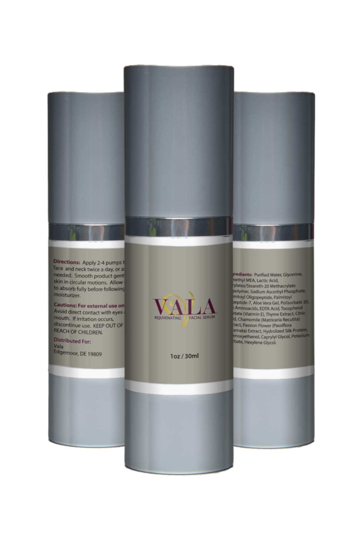 Vala Revitalizing Facial Serum, Skin Care for the Face to Reduce Wrinkles and Lift Skin