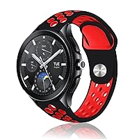 PaceBid 22mm Strap Compatible with Xiaomi Watch S3/Xiaomi Watch 2 Pro/Xiaomi Watch S1 Pro/Watch S1 Active/Xiaomi Watch S1，Silicone Sport Soft Women Men Replacement Band for Xiaomi Mi Watch Black/Red