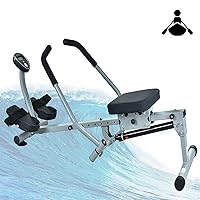 Foldable Rowing Machines Ultra Silent Hydraulic Fitness Rowing Machine, Multi-Function Home Full-Sport Slimming Fitness Equipment with Adjustable Footrest and Multi-Resistance