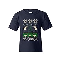 Math Mathematics Angels Deer Ugly Christmas Funny DT Youth Kids T-Shirt Tee