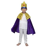 Kaku Fancy Dresses King Robe/Cloak King Robe/California Costume -Purple, 14-18 Years, for Boys