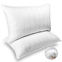 King Size Pillows Set of 2 - Premium Down Alternative Cooling Bedding 20 x 36 White, Bed Sleeping Pillow for Back, Stomach or Side Sleepers