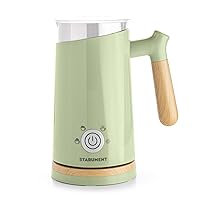 Starument Electric Milk Steamer & Frother - Automatic Foamer & Heater for Coffee Drinks - 4 Settings for Cold, Airy, Dense Foam & Warm Milk