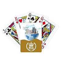 Travel Journey America Mount Plane Royal Flush Poker Playing Card Game