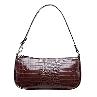 Small Shoulder Bags for Women Retro Classic Tote Purse Handbag Crocodile Pattern Clutch
