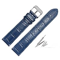 Dark blue Classic genuine leather watchband for brand wristband 18mm 20mm 22mm Strap with stainless steel clasp