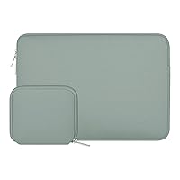 MOSISO Laptop Sleeve Compatible with MacBook Air/Pro, 13-13.3 inch Notebook, Compatible with MacBook Pro 14 inch M3 M2 M1 Chip Pro Max 2024-2021, Neoprene Bag with Small Case, Antique Green