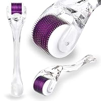 TMT Micro Needle Roller Purple Head, Cosmetic Needling Instrument For Face, 540 Titanium Face Roller 0.25mm, Comes with a Free Storage Case