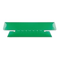 Hanging Folder Tabs, Green, Plastic, PK 25