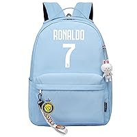 Cristiano Ronaldo Backpack Lightweight Daypack-Al Nassr FC Computer Bag-Large Capacity Bookbag for University