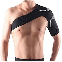 Shoulder Support - Neoprene Adjustable Shoulder Compression Brace Shoulder Strap Wrap Belt Band for Men Women Rotator Cuff Tear Injury Recovery, Fits Left or Right Shoulder