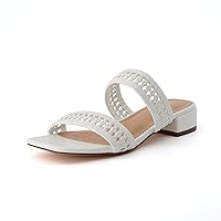 CUSHIONAIRE Women's Norma low block heel sandal +Memory Foam and Wide Widths Available