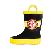 NORTY Rubber Rain Boots for Kids - Waterproof Rubber Boots Boys and Girls Solid & Printed Rainboots for Toddlers and Kids