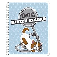 BookFactory Dog Journal/Dogs Health Record Book/Vet LogBook/Health Notebook/Pet Medical History Log Tracker - 100 Pages, 8.5