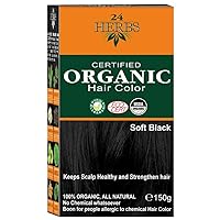 24 Herbs Certified Organic Soft Black Hair Color-150gm