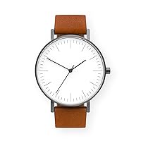 B002 Minimalist Watches | 40MM Analog Swiss Quartz Leather Wristband