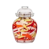ZENS Airtight Glass Jar Container,15 Fluid Ounce Clear Glass Canister with  Lid, Food Storage Jars for Kitchen Spice or Loose Tea,450ml