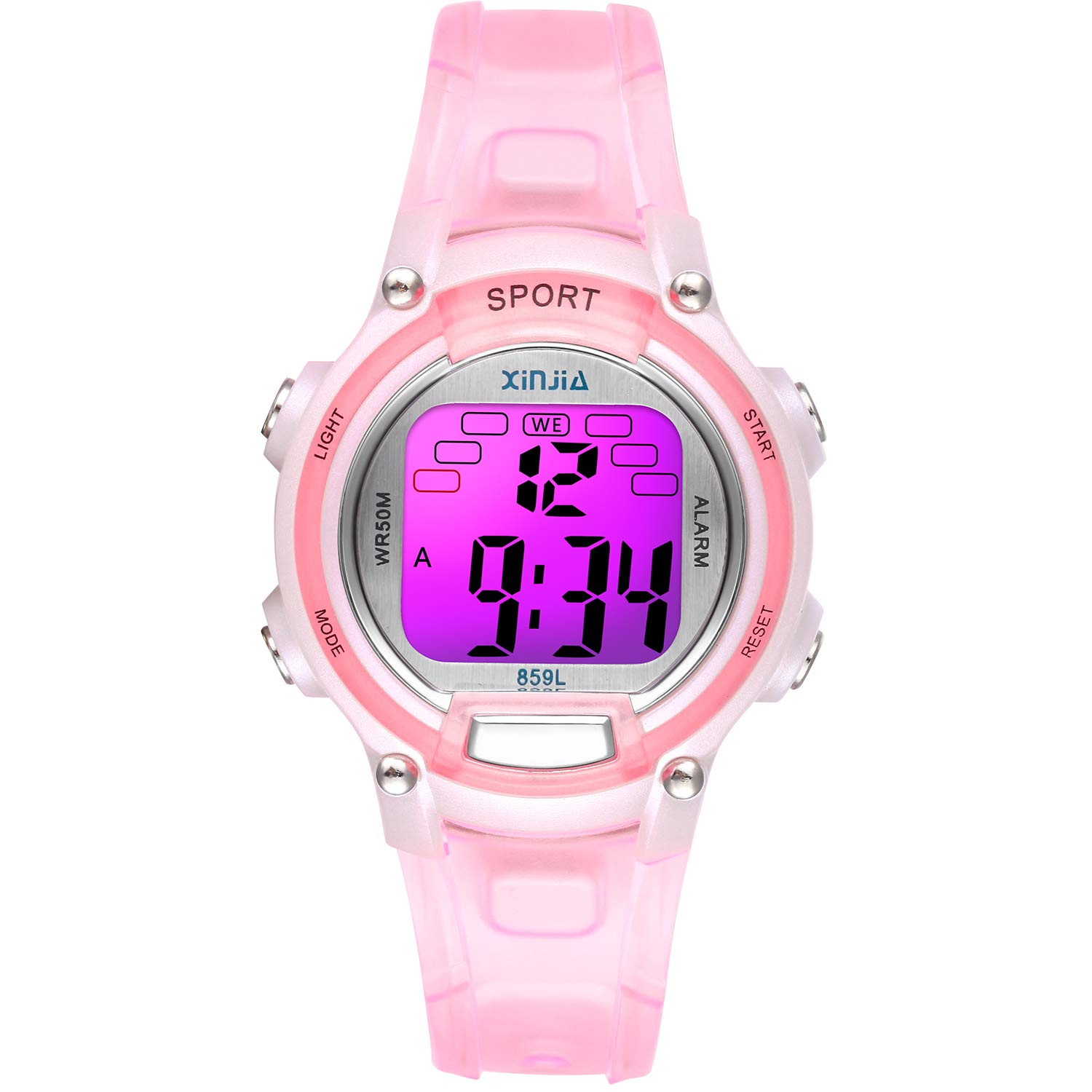 Edillas Kids Digital Watches for Girls Boys,7 Colors LED Flashing Waterproof Wrist Watches for Boys Girls Child Sport Outdoor Multifunctional Wrist Watches with Stopwatch/Alarm for Ages 5-14