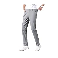 Men Men's 4-Way Flex Dress Pants Slim Fit Skinny Suit Pants Flat-Front Bi-Stretch Dress Pant Straight Leg Front Pockets