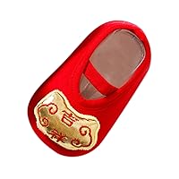Toddler Girls Size 7 Boys and Girls Cartoon Character Pattern Warm Toddler Shoes Indoor School Shoes Girls