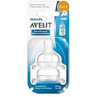 Avent Anti-Colic Fast Flow Nipple for Avent Anti-Colic Baby Bottles, 6 Months+ (Pack of 4)