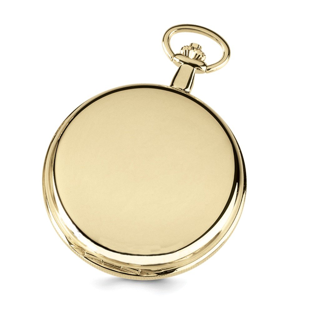 Sonia Jewels Charles Hubert 14k Gold Men's Finish White Dial Pocket Watch 14.5